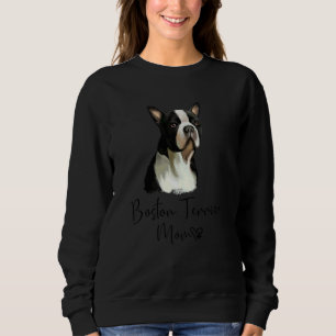 Sudadera Boston Terrier Mom Cute Puppy Dueño De Perro Bosto