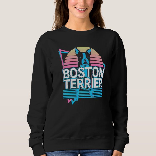 Sudadera Boston Terrier Retro   (Anverso)