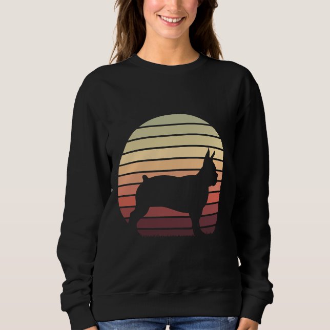 Sudadera Boston Terrier Retro Sunset Boston Terrier Dog S (Anverso)