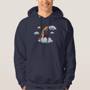 Sudadera Boston Terrier Rojo y Blanco Memorial Arcoíris