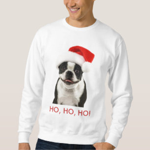 Sudadera Boston Terrier Santa HO, HO, HO camiseta