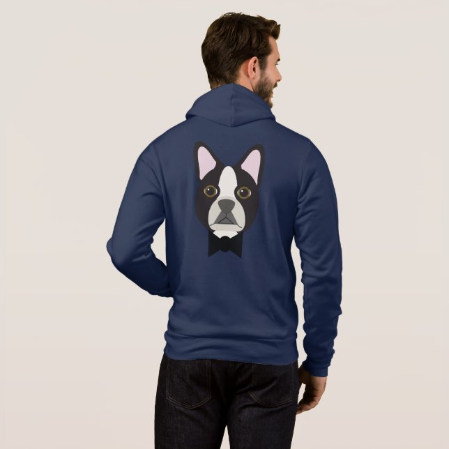 Sudadera Boston Terrier Tux (Reverso completo)