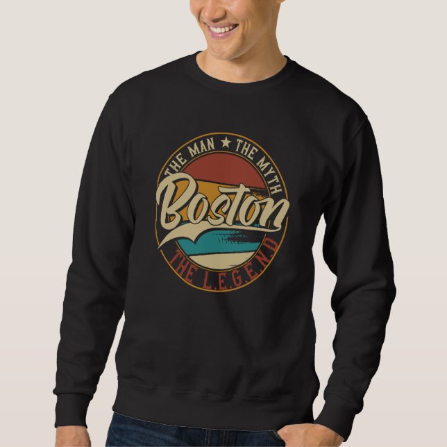 Sudadera Boston The man the myth the legend (Anverso)