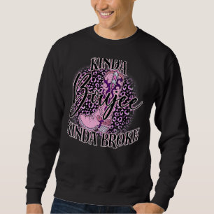 Sudadera Bota de vaca leopardo retro Kinda Boujee Kinda Bro