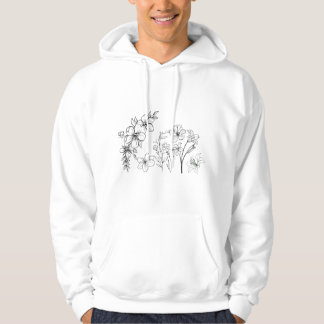 Sudadera Botanical Line Art Bloom