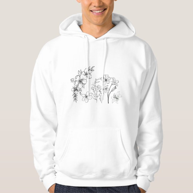 Sudadera Botanical Line Art Bloom (Anverso)