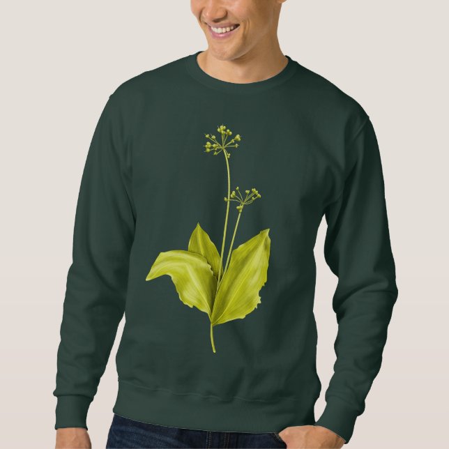 Sudadera Botánico de plantas verdes de ajo silvestre T-Shir (Anverso)