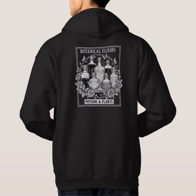 Sudadera Botánicos Elíxires Frascos de Pociones Gráfico  (Reverso)