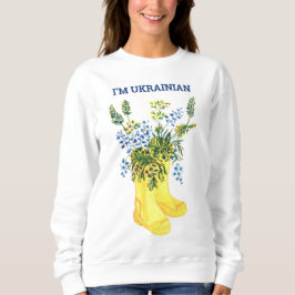 Sudadera Botas amarillas con flores azules Ucrania