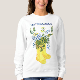 Sudadera Botas amarillas con flores azules Ucrania