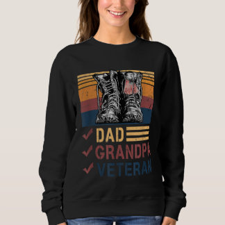 Sudadera Botas de combate con bandera estadounidense retro 