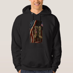 Sudadera Botas de combate con etiqueta de perro veterano ba
