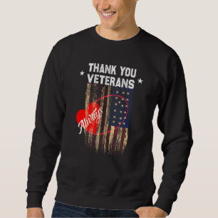 Sudadera Botas de combate vintage agradecimiento a veterano