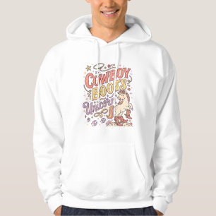 Sudadera Botas de vaquero de unicornio Unicornio Caprichoso