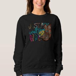 Sudadera Botas Retro de Vaquera Solo Una Chica de Pueblo Oc
