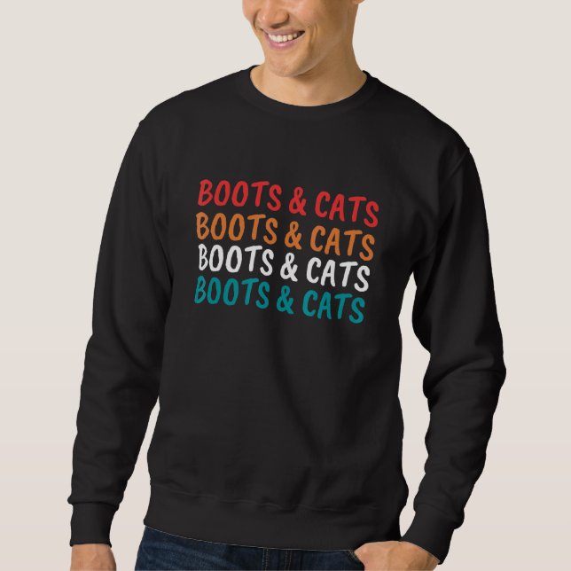 Sudadera Botas Y Gatos House Y Techno Dj 2 (Anverso)