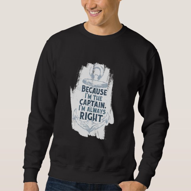Sudadera Bote Capitán Vida Mejor En Un Baco (Anverso)