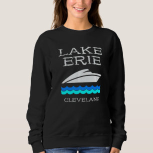 Sudadera Bote de recuerdo del lago Erie en Cleveland