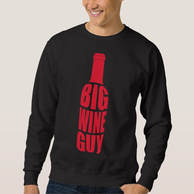 Sudadera Botella Big Wine Guy (Anverso)