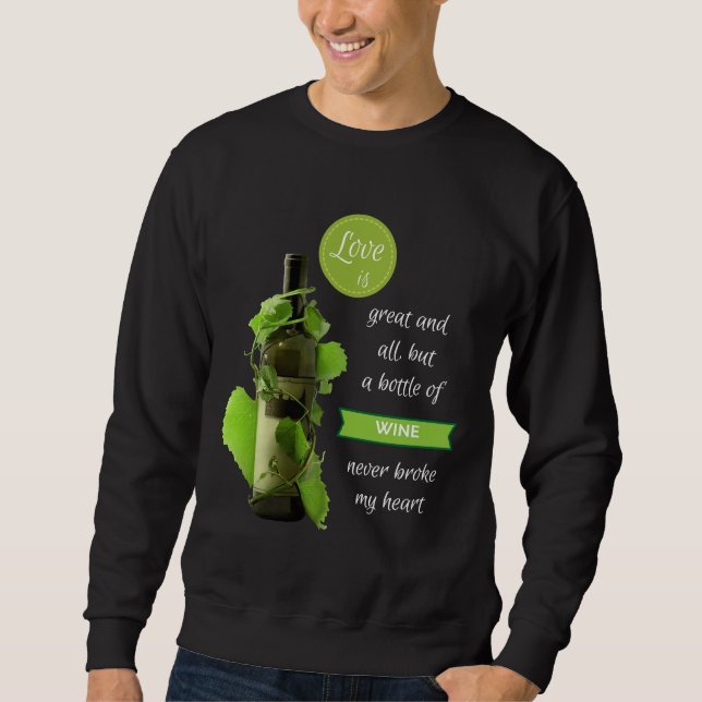 Sudadera Botella De Ensayo De Vino De Cepa De Vino (Anverso)