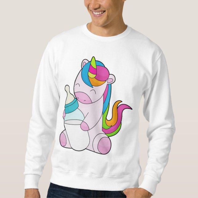 Sudadera Botella de leche de unicornio (Anverso)