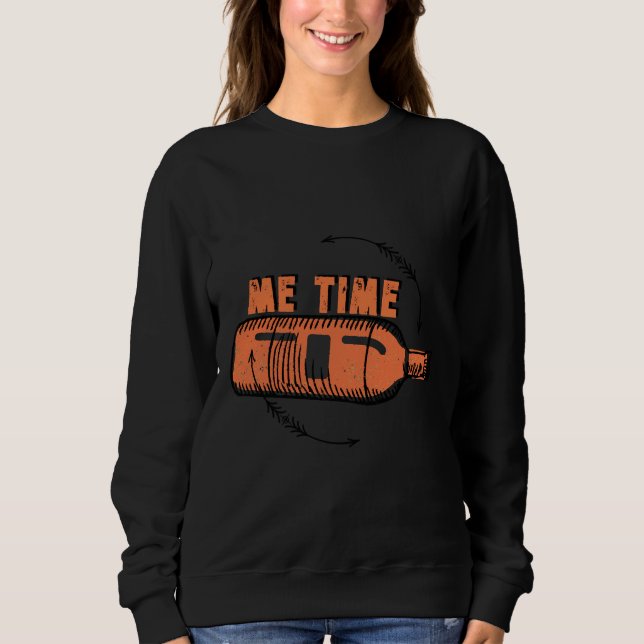 Sudadera Botella De Vino Me Time Halfevilmerch (Anverso)
