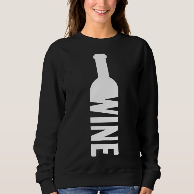 Sudadera Botella De Vino Y Vidrio (Anverso)