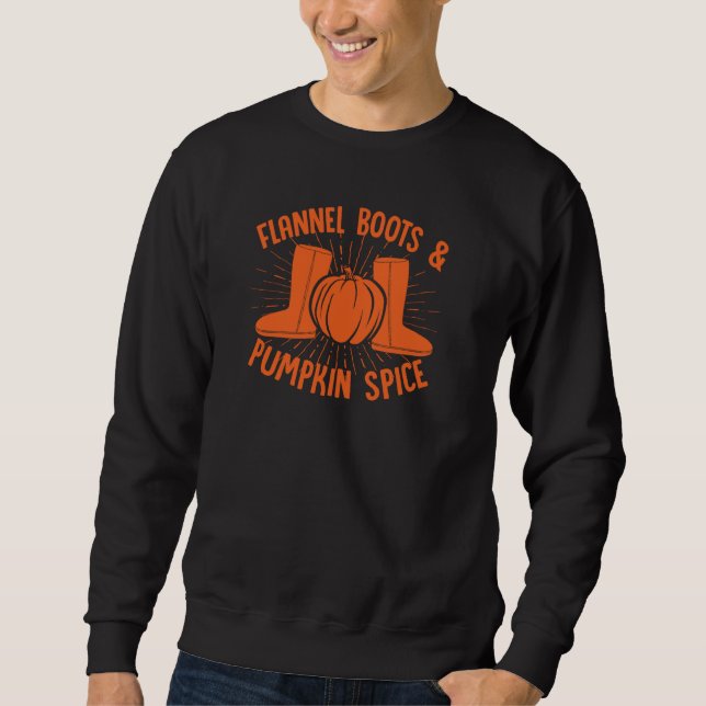 Sudadera Botes De Flannel Y Especias De Calabaza (Anverso)