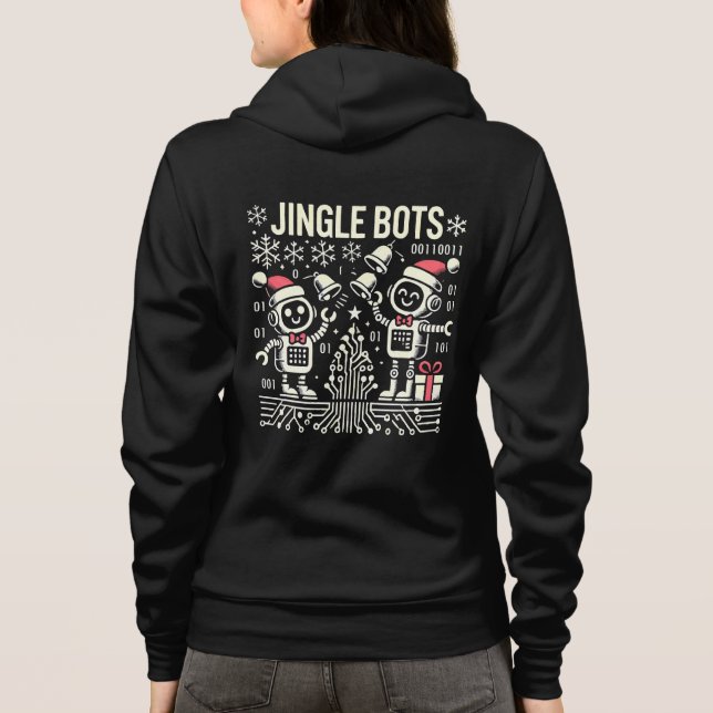 Sudadera Bots Jingle Festividades con Santa Hats (Reverso)