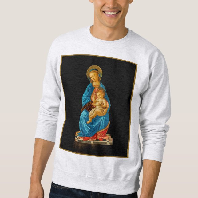 Sudadera Botticelli Madonna y Child Enthroned (Anverso)