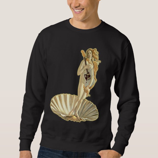 Sudadera Botticelli Venus With Electric Guitar Rock Guitari (Anverso)