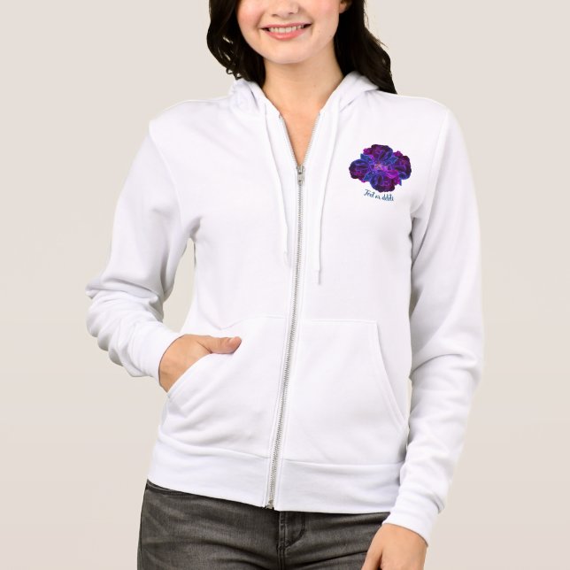 Sudadera Bouquet de flores moradas Rosa personalizado (Anverso)