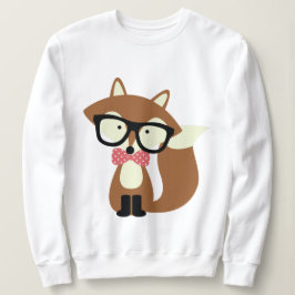 Sudadera Bow Tie y Glasses Hipster Brown Fox