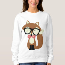 Bow Tie y Glasses Hipster Brown Fox