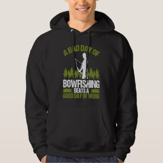 Sudadera Bowfishing Bad Day of Bowfisher Bowhunter Fisherma
