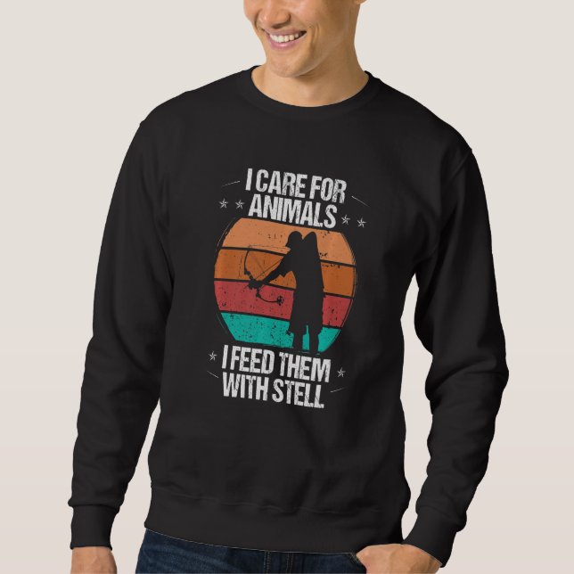 Sudadera Bowfishing Feed them with Steeel Airboat Bowwfishe (Anverso)