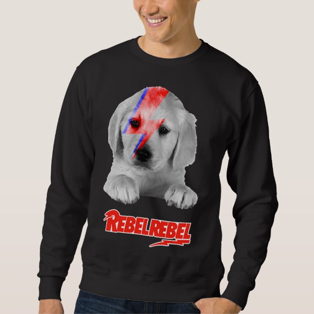 Sudadera Bowie Ziggy Labrador recupera animal rebelde (Anverso)