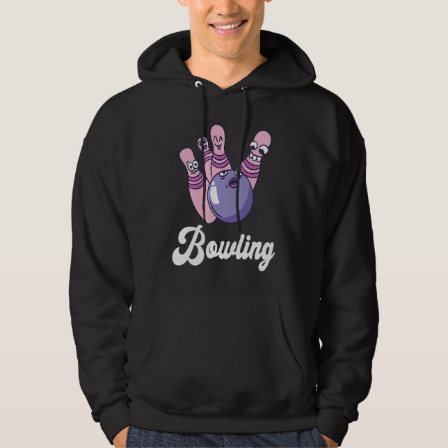 Sudadera Bowling Bowler Funny Bowling Bowling Pin Strike Bo (Anverso)