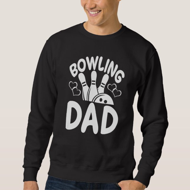 Sudadera Bowling Dad Players  Women Game  Daddy (Anverso)