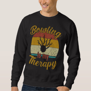 Sudadera Bowling es mi boliche terapéutico retro