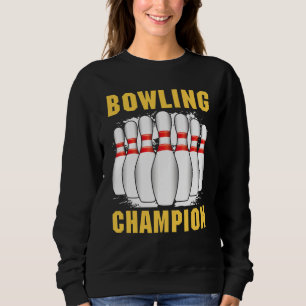 Sudadera Bowling Ganador Retro Bowler