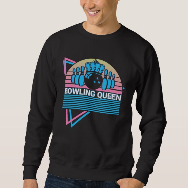 Sudadera Bowling Girl Bowler Retro Bowling Queen (Anverso)