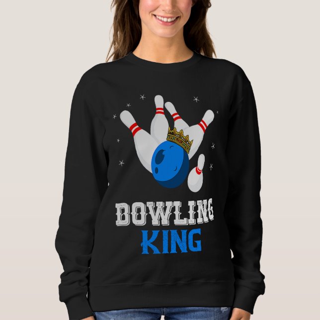 Sudadera Bowling King Crown Bowler Bowling Team Strike Bowl (Anverso)