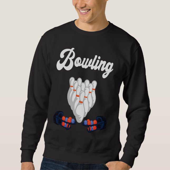 Sudadera Bowling Lane Bowling Set Strike Bowling Team Bowli (Anverso)