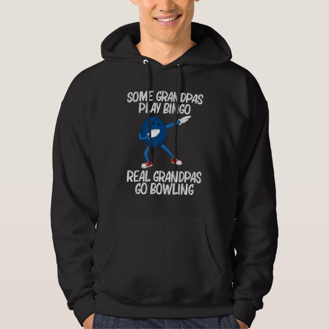 Sudadera Bowling Para El Abuelo Bola De Dabbing Bolos De Cé (Anverso)