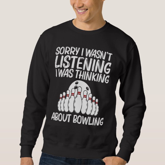 Sudadera Bowling Para Hombres Jugador Bowler 9 (Anverso)