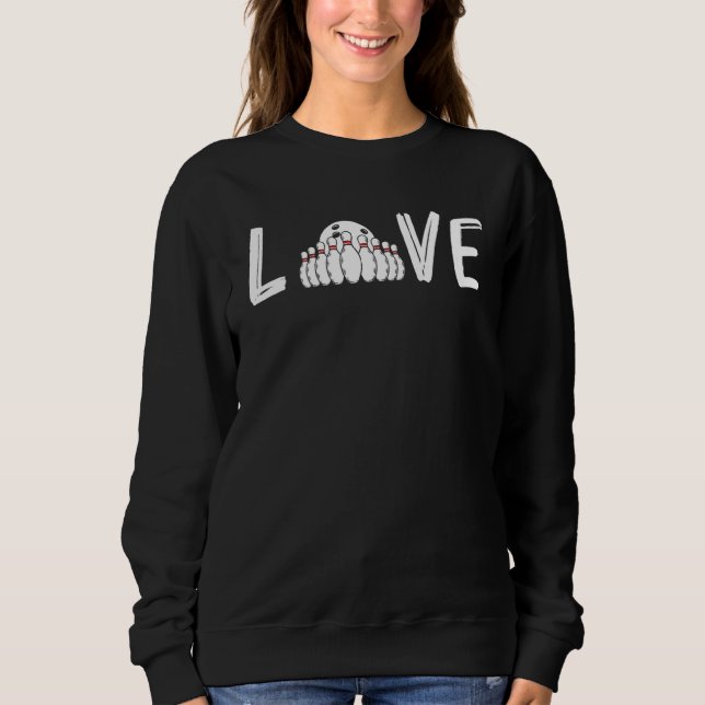Sudadera Bowling Para Hombres Jugador De Bowler (Anverso)