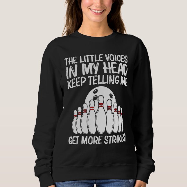 Sudadera Bowling Para Hombres Jugador De Bowler (Anverso)