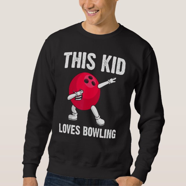 Sudadera Bowling Para Niños Chicas Boys Bowler Juego Lane P (Anverso)