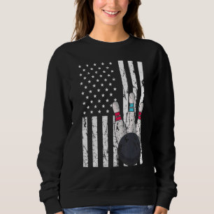 Sudadera Bowling Proud Usa Flag Vintage Bowling